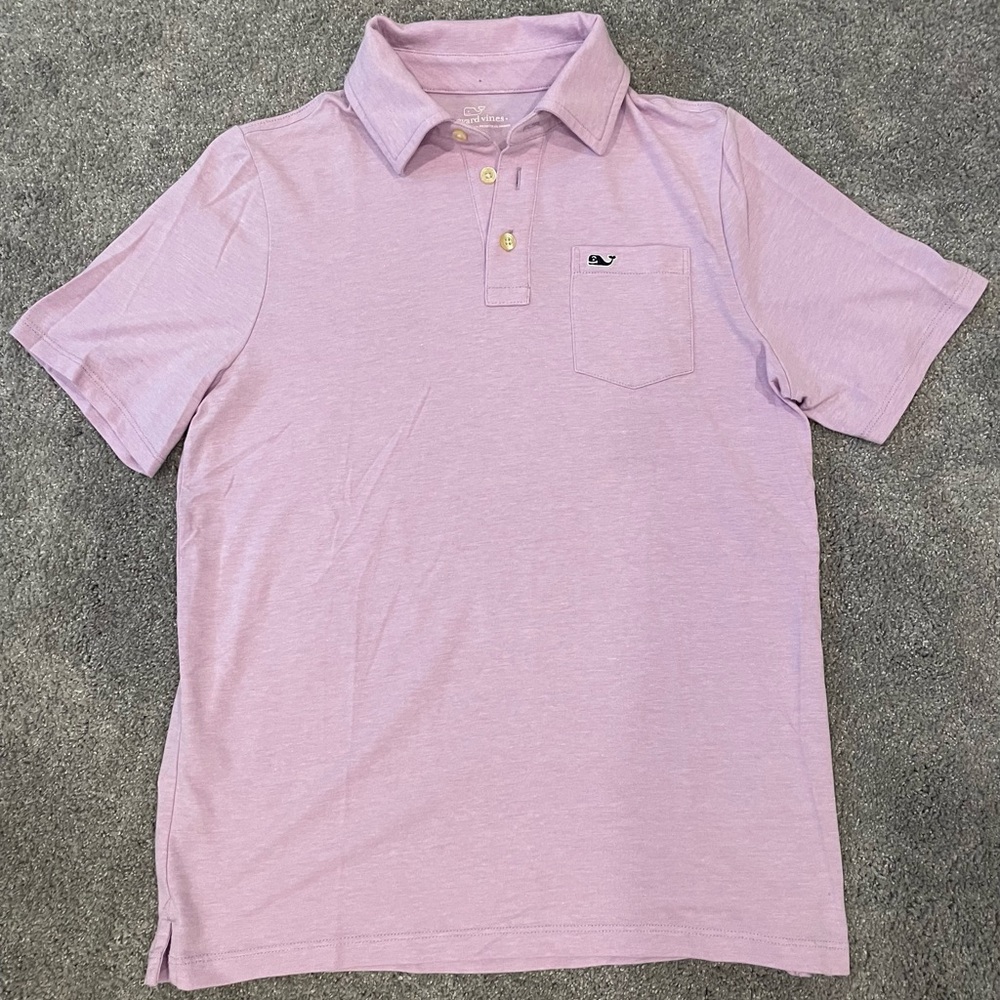 Vineyard Vines Lavendar polo shirt. Size. M (10-12) - Picture 2 of 2